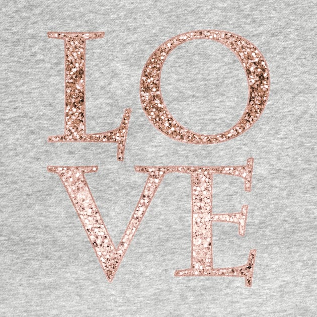 Sparkling rose gold glitter love by RoseAesthetic